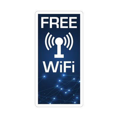 Rectangle Sticker | Round Corners | 2" x 4" | White Vinyl | Permanent Adh Back | Digital