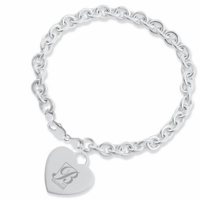 Sterling Silver Bracelet w/Emblem Charm
