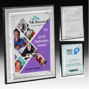 Screen Printed Tall Brushed Aluminum Plaque (9"x 12"x 1")