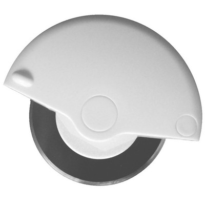 3.5" White Pizza Wheel Cutter with Stainless Steel Blade