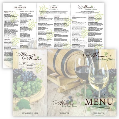 Full Color Tri-Fold Menu, Large
