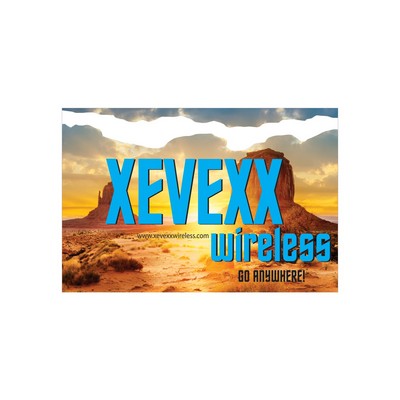 Rectangle Sticker | Square Corner | 2" x 3" | White Vinyl | Permanent Adh Back | Digital