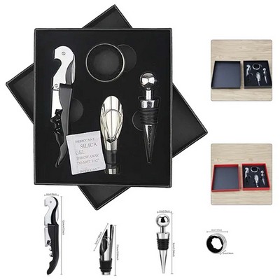 4 Piece Wine Bottle Opener Set