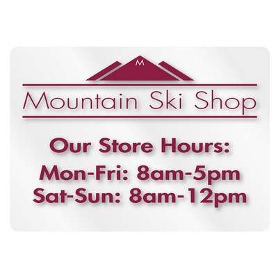 Repositionable Rectangle Cling/Decal (5" x 7")