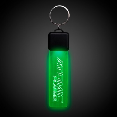 Laser Engraved Green LED Key Chain