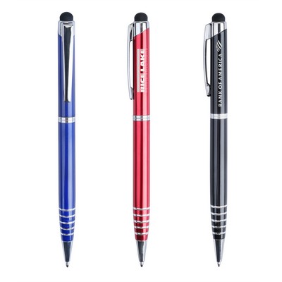 Stella Metal Twist-Action Stylus Ballpoint Pen