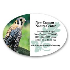 USA Made Premium UV Window Micro-Suction Cling Decal (2"x3") Oval