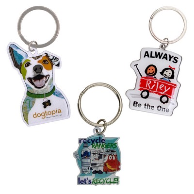 Full Color Keytag Keychain (1-1/4")