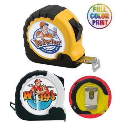 Union Printed - Heavy-Duty (10 foot) Tape Measure with Belt Clip and Wrist Strap - Full-Color Print