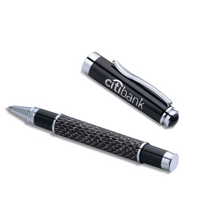 Platinum Series Cap-Off Ballpoint Pen with Snake Skin Design Barrel