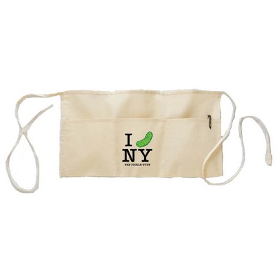 Natural 100% 6 Oz. Cotton 3 Pocket Waist Apron (24"x12")