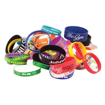 Debossed Color Filled Wristband