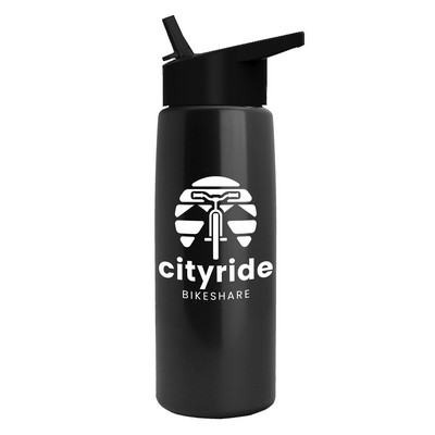 Garyline® Flair Tritan® Metallike Bottle with Flip-Straw Lid - 26 oz.