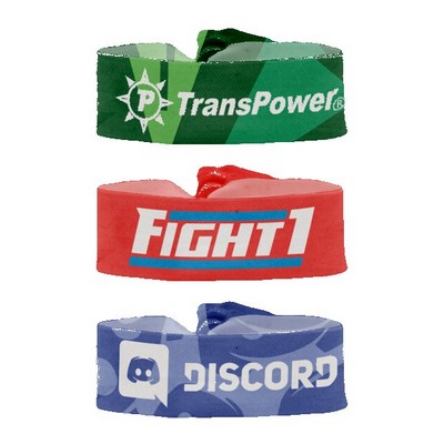3/4" Dye-Sublimated Elastic Fold-Over Wristband