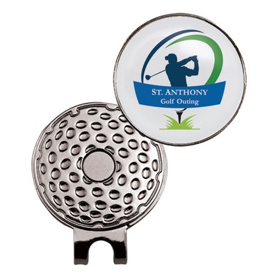 Golf Hat Clip w/Full Color Ball Marker