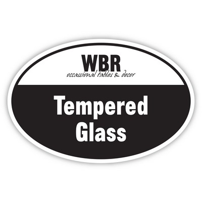 Repositionable Oval Cling/Decal (2" x 3")