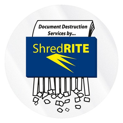 Circle Sticker | 2 1/2" dia. | Clear Poly | Permanent Adh Back | Digital