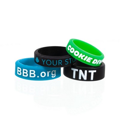 1/4" Silk-Screened Silicone Ring