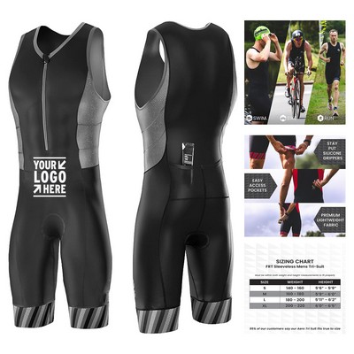 Suitable For All Abilities Triathlon Suit Mens Trisuit Durable FRT Fabrics Sleeveless Tri Suit