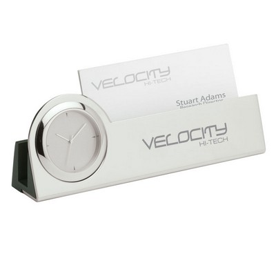 Struttura III Clock & Business Card Holder