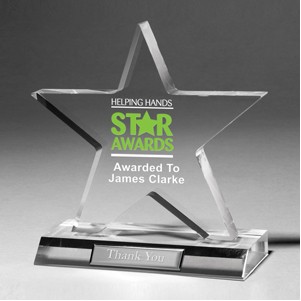 Large Star Achievement Award w/4-Color Process (7"x 7 1/2"x 3/4")