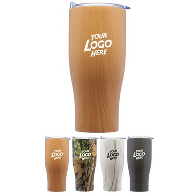 Stainless Steel Insulated Tumblers with Clear Lids - 27 oz