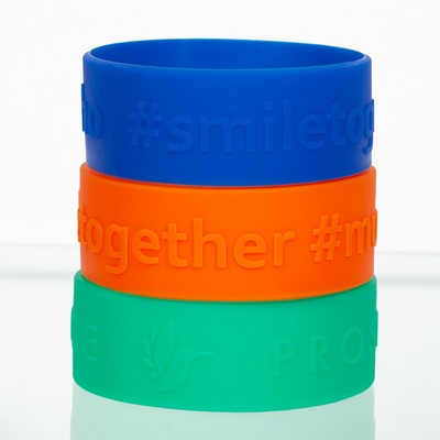 1/4" Rush Embossed Silicone Wristband