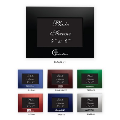 Brushed Aluminum Picture Frame (4"x6" Photo)