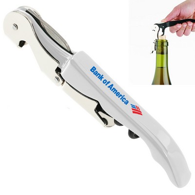 Classic Stainless Steel And Abs Corkscrew Wine Bottle Opener