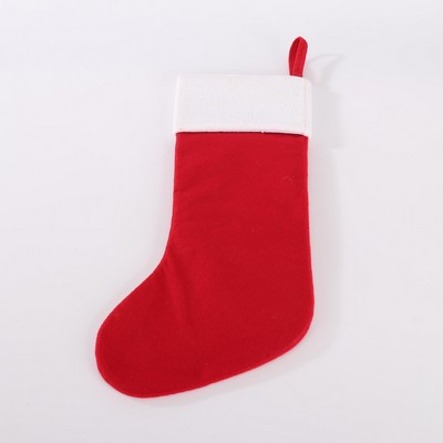 Christmas Santa Stocking Red Felts Hanging Sock