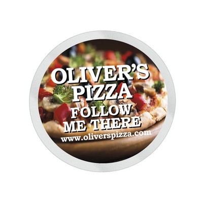 Circle Sticker | 3 1/2" dia. | Clear Poly | Permanent Adh Back | Digital