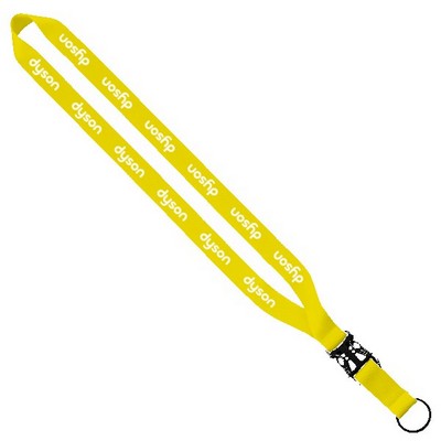 3/4" Polyester Lanyard with Slide Buckle Release & Split-Ring