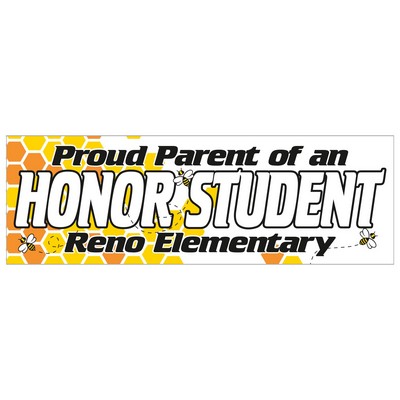 Bumper Sticker | Rectangle | 3" x 9" | White Vinyl