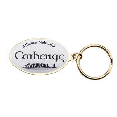 USA Printed Rush Photo Oval Keychain