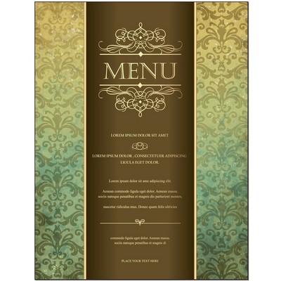 Repositionable 8.5"x 11" Menu(Not Magnetic)