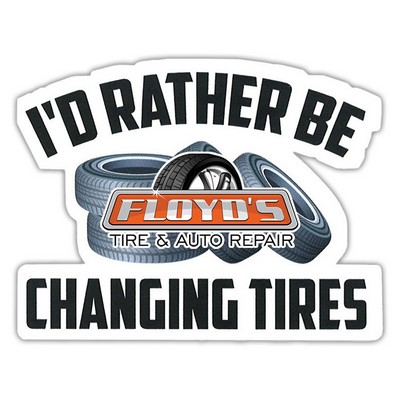 "CUSTOMCUT" Full Color Removable 6 Mil Kiss-Cut Stickers (4.1 – 9 sq. in.)