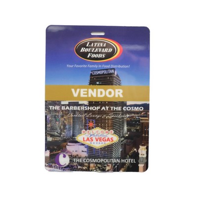 USA Made Waterproof Laminated Event Tag (4.5"x6") Rectangle