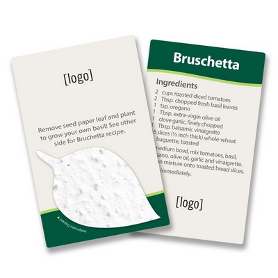 Seed Paper Shape Recipe Card