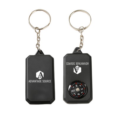 ABS Plastic Square Compass Keychain