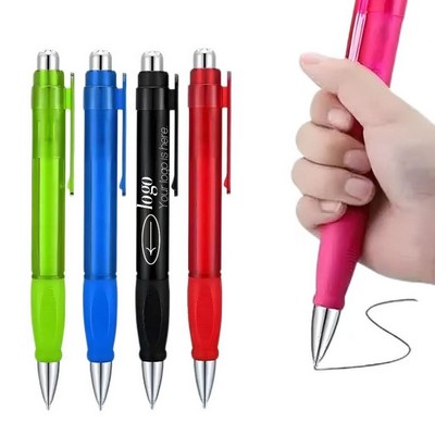 Translucent Ballpoint Pen With Grip