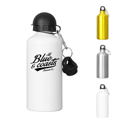 22oz Aluminum Sport Water Bottle with Carabiner