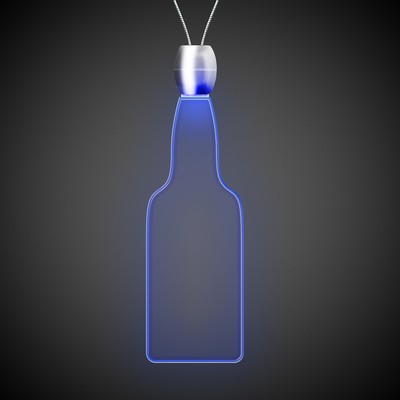 24" Blue Bottle Light-Up Pendant Necklace(Pad Print)