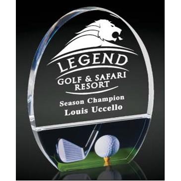 Golf Acrylic Award - 5-1/2" x 8"