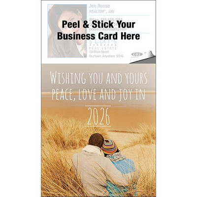 12-Month Calendar Magnet Pad - Tear-Off with Blank White Envelopes