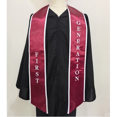 Embroidery Trimmed Satin Stoles