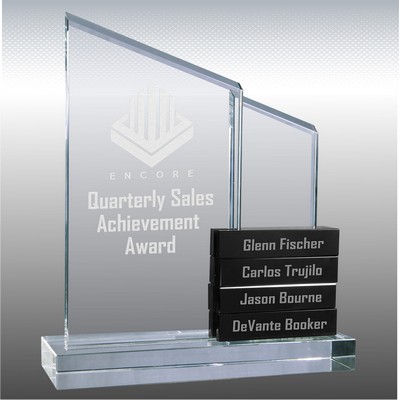 Perpetual Stand-Up Crystal Plaque (8" x 9")