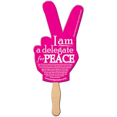 Peace Sign Hand Fan