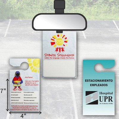 USA Made Laminated Parking Permit | Hanger - Rectangle (4"x7") Square Corners