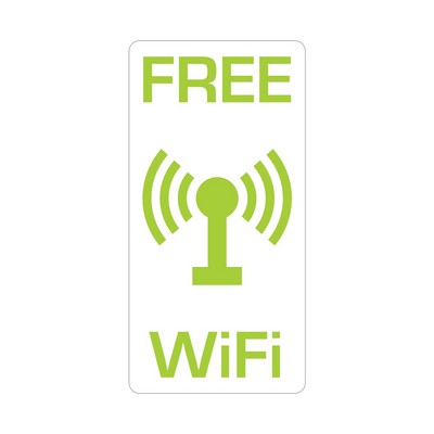 Rectangle Sticker | Round Corners | 2" x 4" | White Vinyl | Permanent Adh Back | Screen