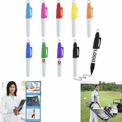 Permanent Markers with Golf Keychain Clip